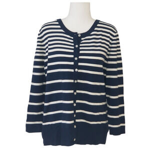 George Women's Round Neck Cardigan Sweater - Size XL